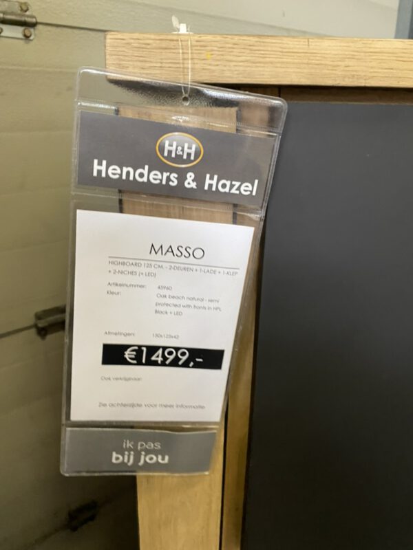 Masso highboard oak beach - Afbeelding 3
