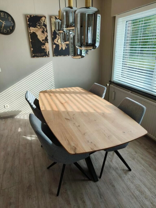 Aerts eiken, eettafel, Deens ovaal + spinpoot - Afbeelding 52