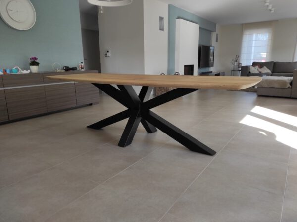 Aerts eiken, eettafel, Deens ovaal + spinpoot - Afbeelding 9