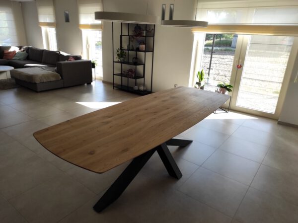 Aerts eiken, eettafel, Deens ovaal + spinpoot - Afbeelding 7