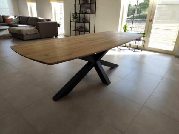 Aerts eiken, eettafel, Deens ovaal + spinpoot - Afbeelding 6