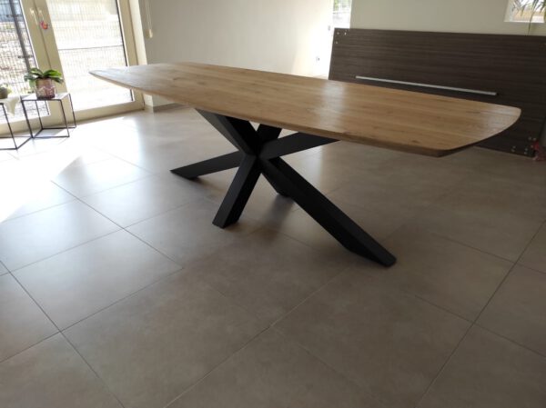 Aerts eiken, eettafel, Deens ovaal + spinpoot - Afbeelding 4