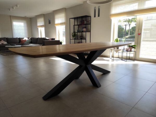 Aerts eiken, eettafel, Deens ovaal + spinpoot - Afbeelding 3