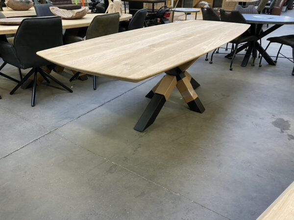 Aerts eiken, eettafel, Deens ovaal + spinpoot - Afbeelding 12