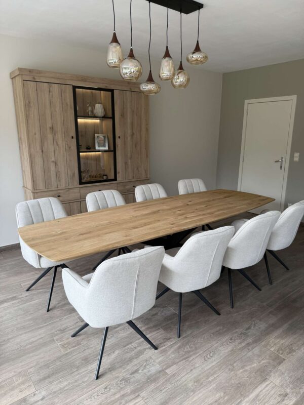 Aerts eiken, eettafel, Deens ovaal + spinpoot - Afbeelding 63