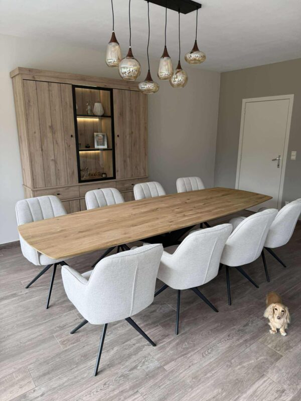 Aerts eiken, eettafel, Deens ovaal + spinpoot - Afbeelding 62