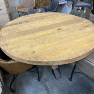 Eettafel mangohout, rond, 150 cm