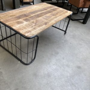 Salontafel, mangohout + metaal