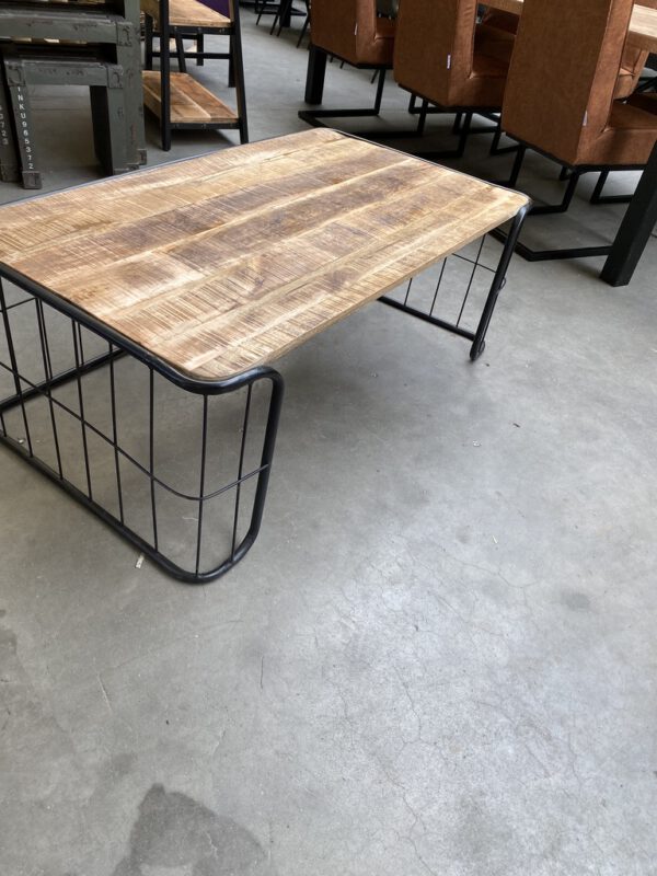 Salontafel, mangohout + metaal