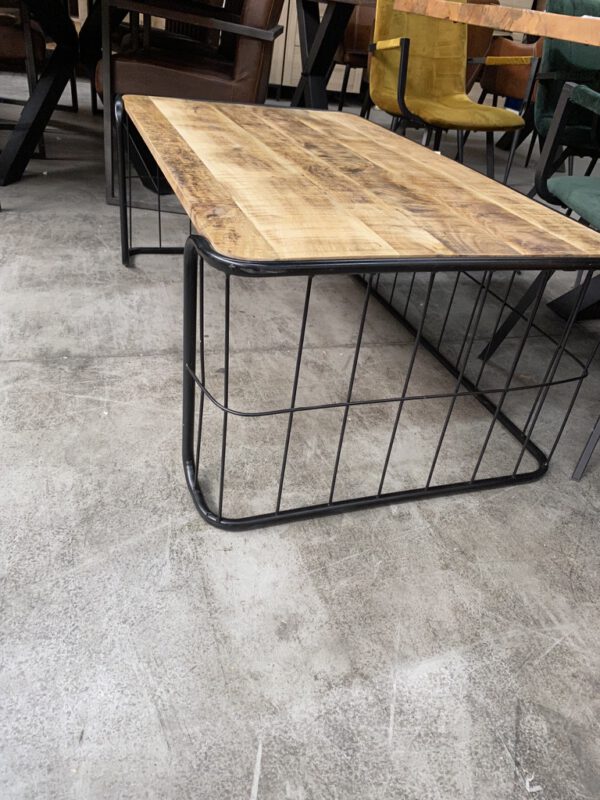 Salontafel, mangohout + metaal - Afbeelding 4