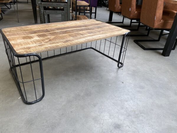 Salontafel, mangohout + metaal - Afbeelding 3