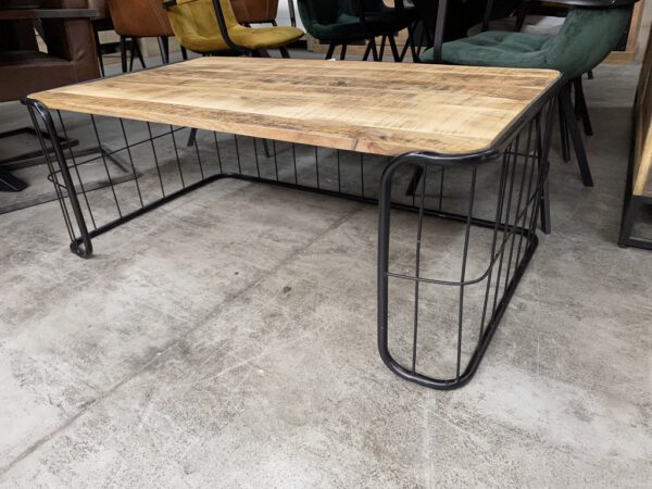Salontafel, mangohout + metaal - Afbeelding 2