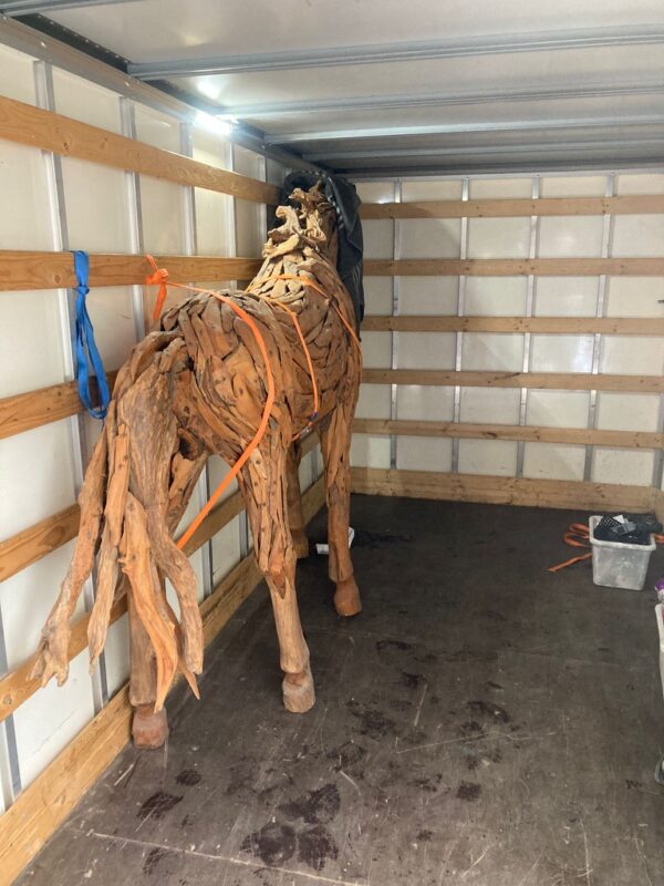 Paard uit teakhout - Afbeelding 18