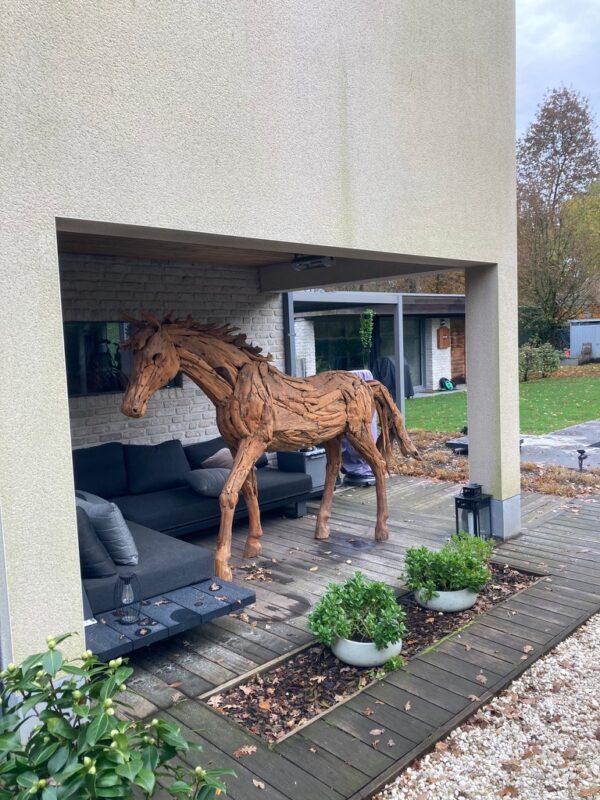 Paard uit teakhout - Afbeelding 19