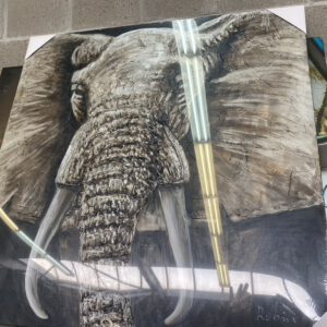 Foto op glas: olifant