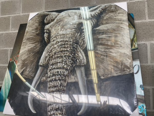Foto op glas: olifant
