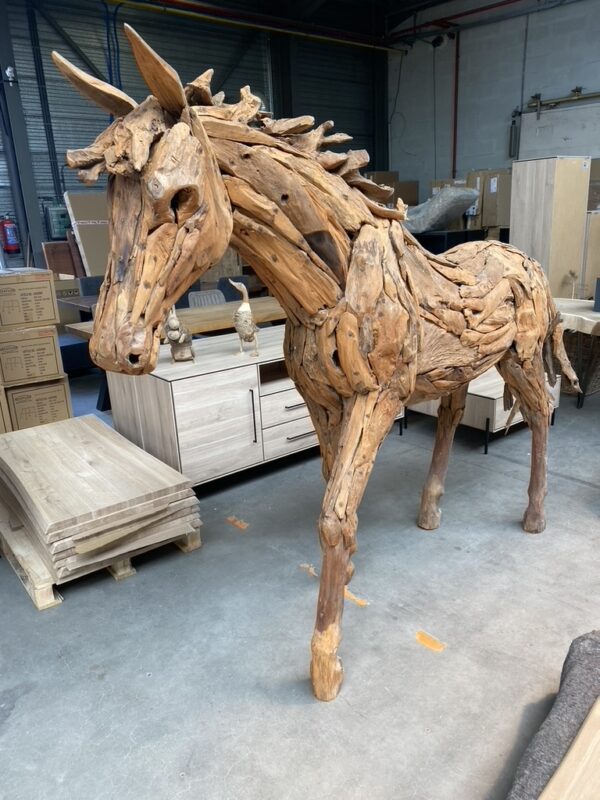Paard uit teakhout - Afbeelding 21