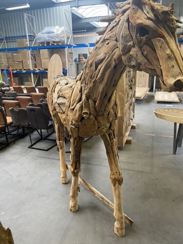 Paard uit teakhout - Afbeelding 9