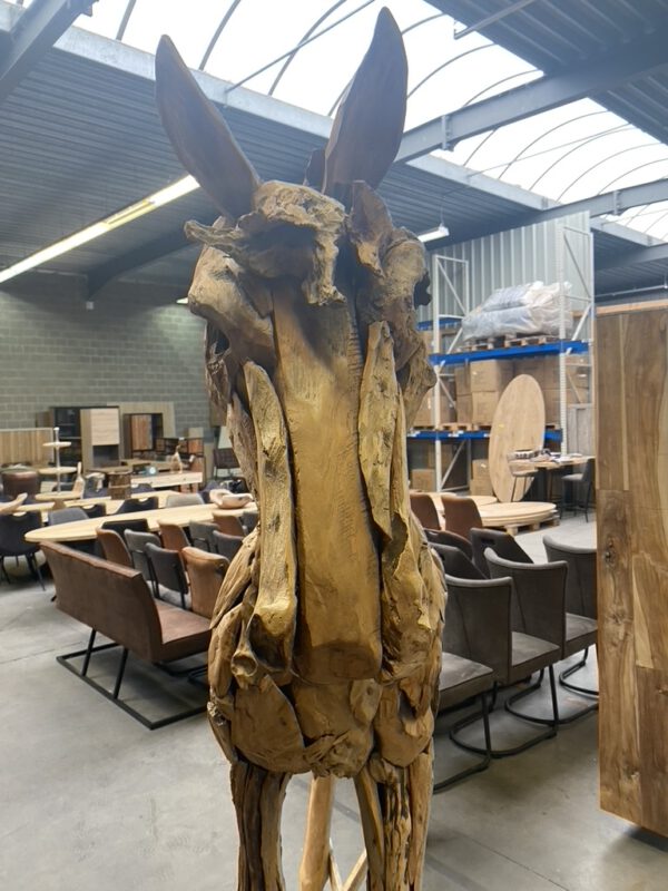 Paard uit teakhout - Afbeelding 8