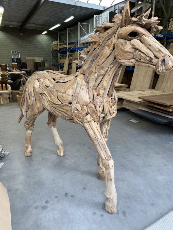 Paard uit teakhout - Afbeelding 7