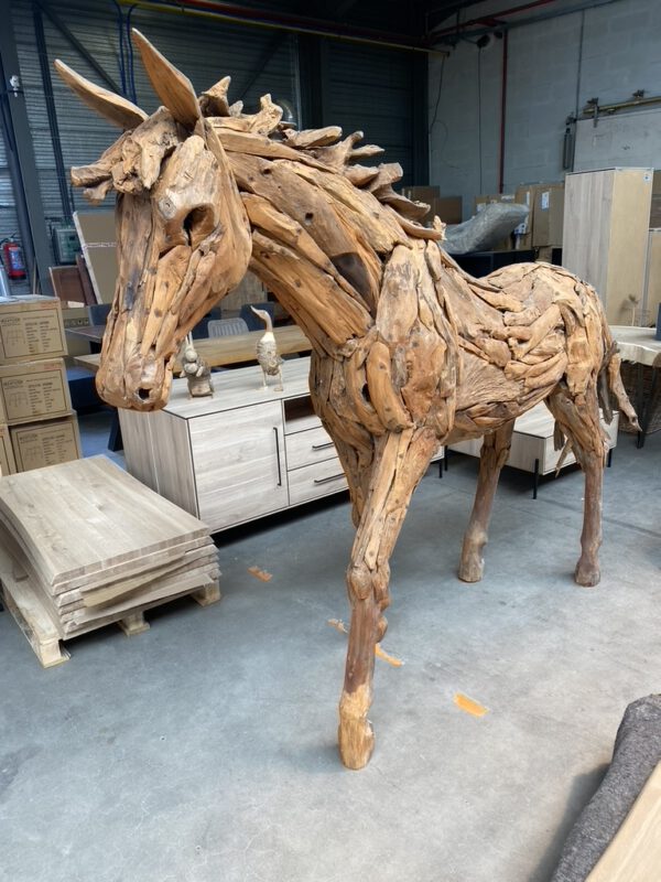 Paard uit teakhout - Afbeelding 13