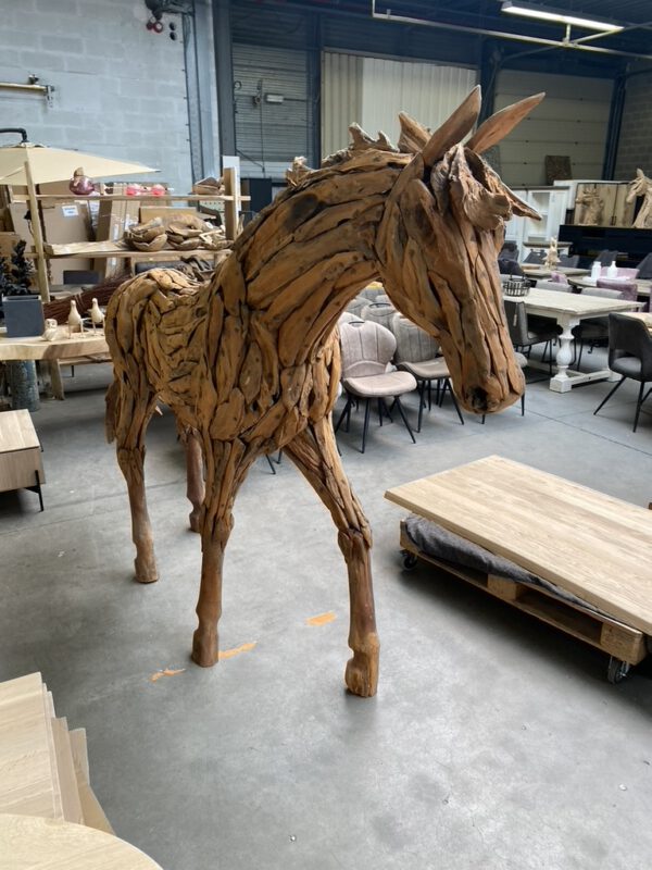 Paard uit teakhout - Afbeelding 14