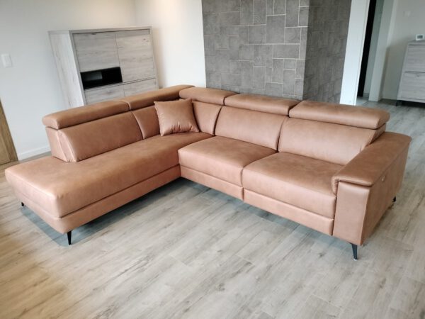 Caserta hoeksalon + relax, bull 28 cognac - Afbeelding 6