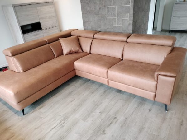 Caserta hoeksalon + relax, bull 28 cognac - Afbeelding 4