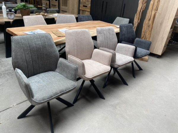 Deloris draaibare armstoel, vier kleuren - Afbeelding 3