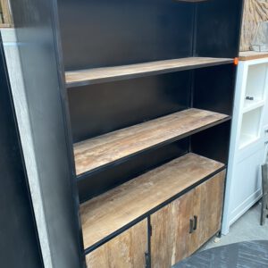 Sturdy boekenkast groot, mangohout + metaal
