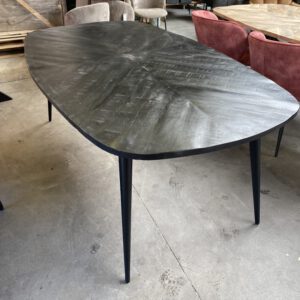 Sam eettafel zwart, visgraat