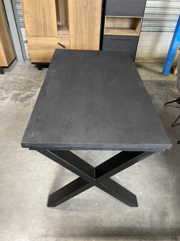 Cod eettafel mangohout, black finish - Afbeelding 5