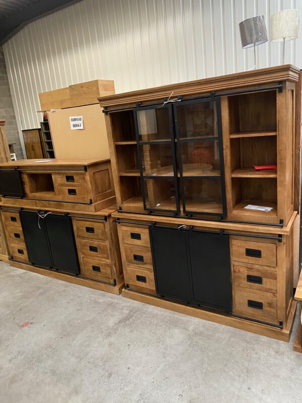 Prestige tv- dressoir, mangohout - Afbeelding 2