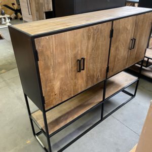 Sturdy bergkast laag, mangohout + metaal