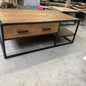 Sturdy salontafel, mangohout + metaal