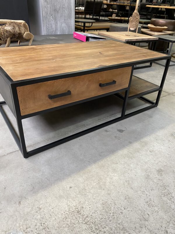 Sturdy salontafel, mangohout + metaal - Afbeelding 3