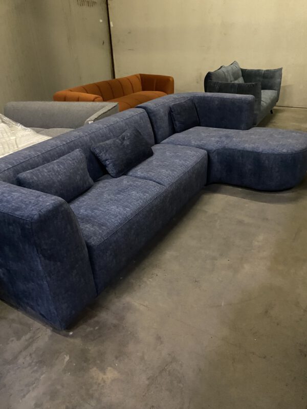Edinburgh hoekbank, blauw stof, Tower Living - Afbeelding 4