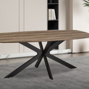 Aziz eettafel Deens ovaal, kleur mango