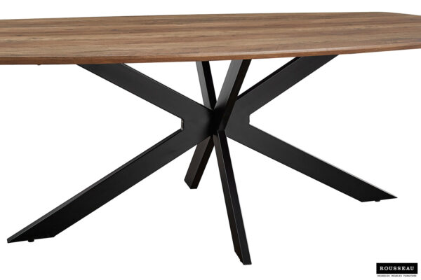 Aziz eettafel Deens ovaal, kleur mango - Afbeelding 12