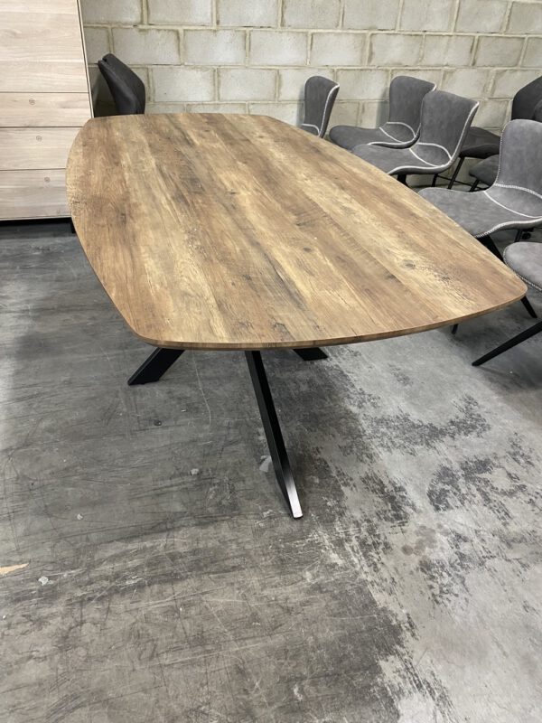 Aziz eettafel Deens ovaal, kleur mango - Afbeelding 2