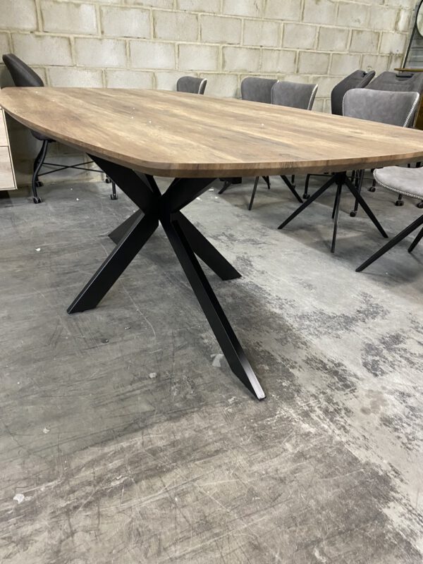 Aziz eettafel Deens ovaal, kleur mango - Afbeelding 4