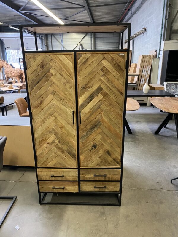 Jax bergkast visgraat, mangohout - Afbeelding 6