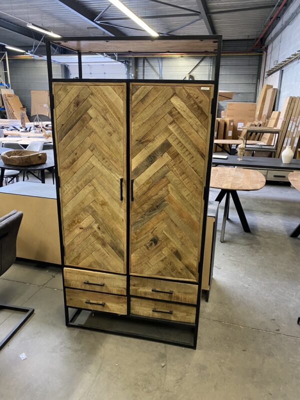 Jax bergkast visgraat, mangohout - Afbeelding 9