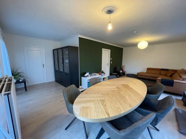 Eiken eettafel ovaal, visgraat - Afbeelding 9
