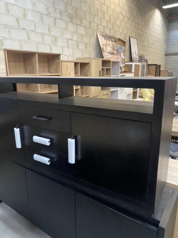 Jax dressoir, mangohout, black - Afbeelding 3