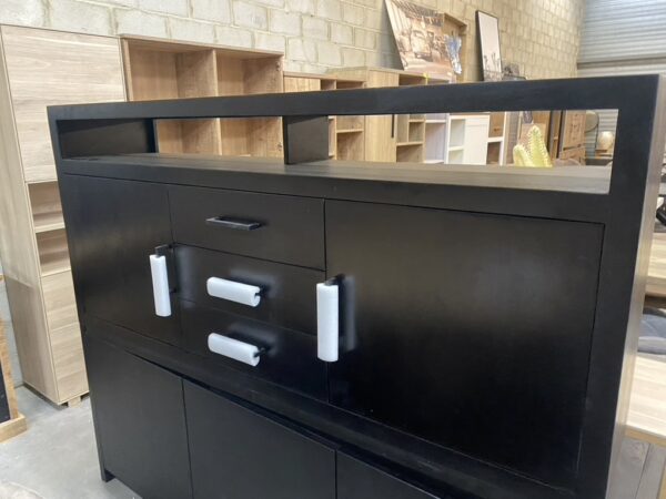 Jax dressoir, mangohout, black - Afbeelding 2