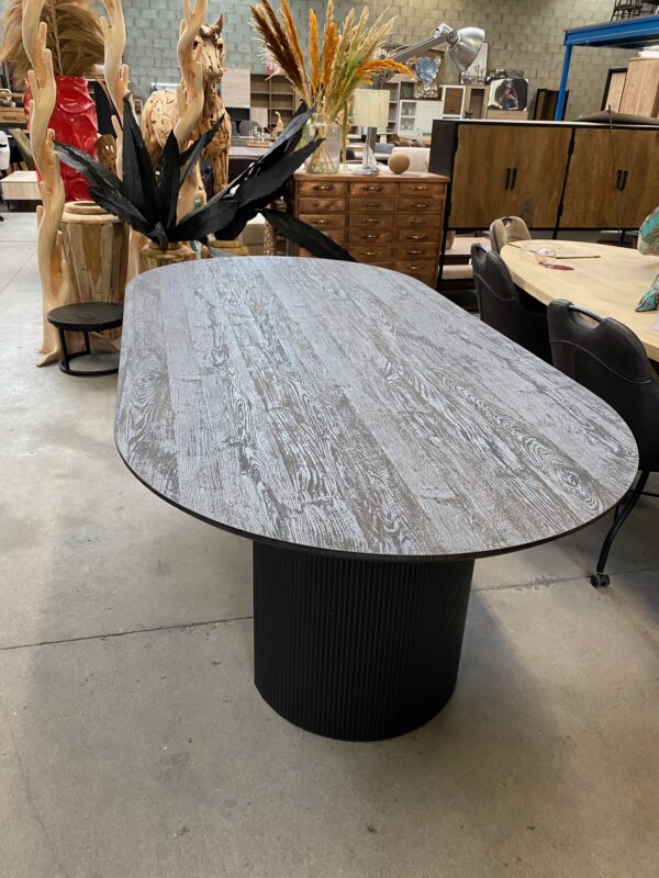 Lagos eettafel ovaal, kleur donkerbruin - Afbeelding 5
