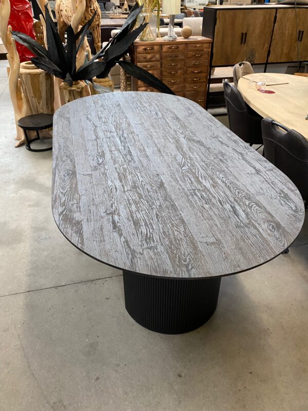 Lagos eettafel ovaal, kleur donkerbruin - Afbeelding 4
