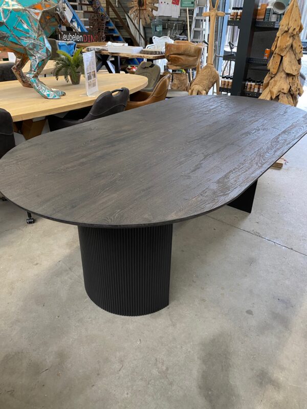Lagos eettafel ovaal, kleur donkerbruin - Afbeelding 3