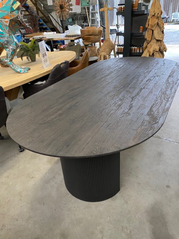 Lagos eettafel ovaal, kleur donkerbruin - Afbeelding 2